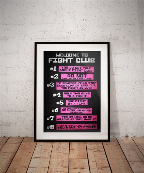 fight club rules movie poster